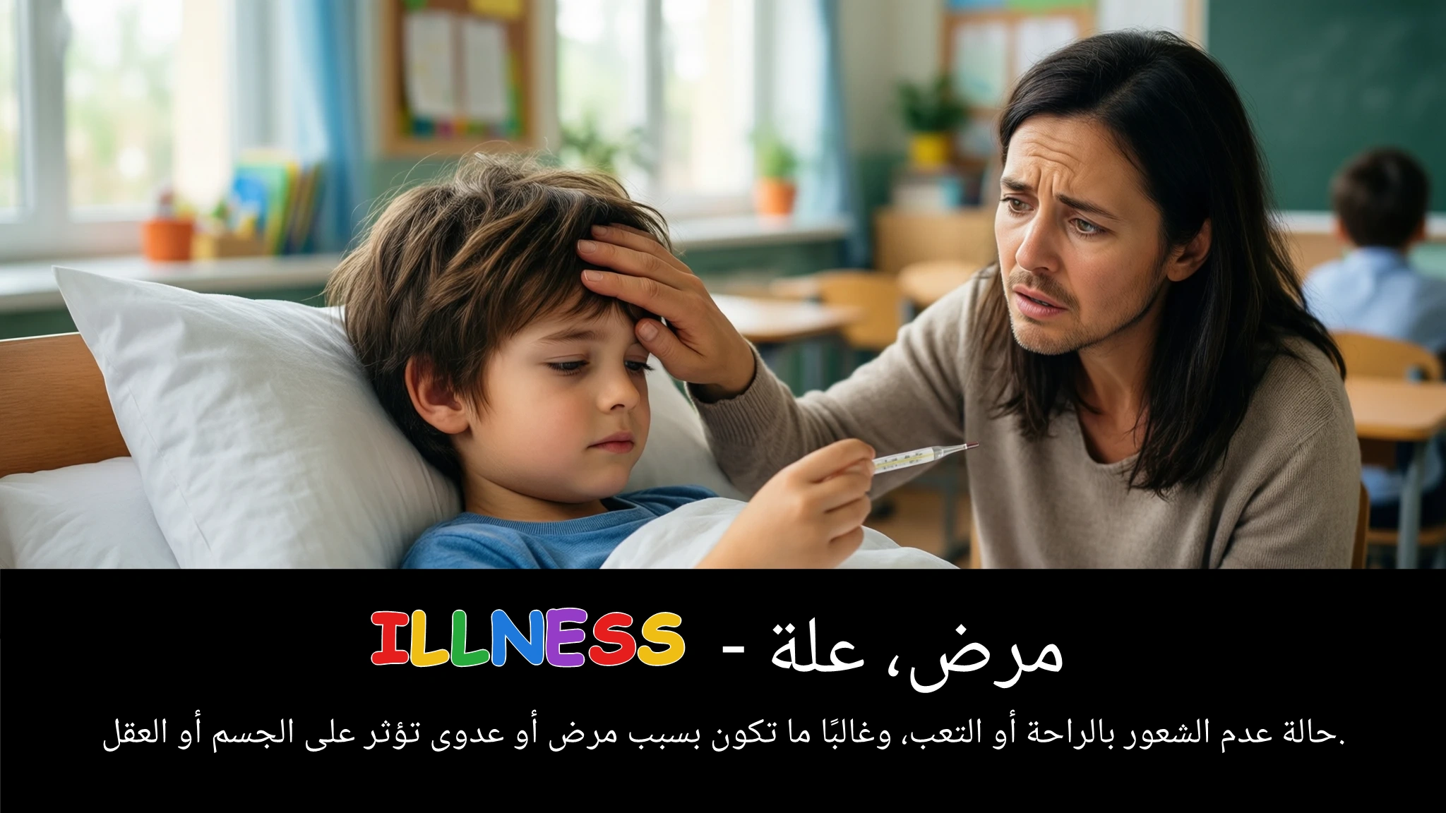Arabic Illustration for illness